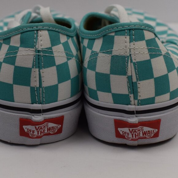 VANS Authentic Aqua Checkerboard Unisex Casual Classic Shoe Hipster Grunge - Picture 7 of 8